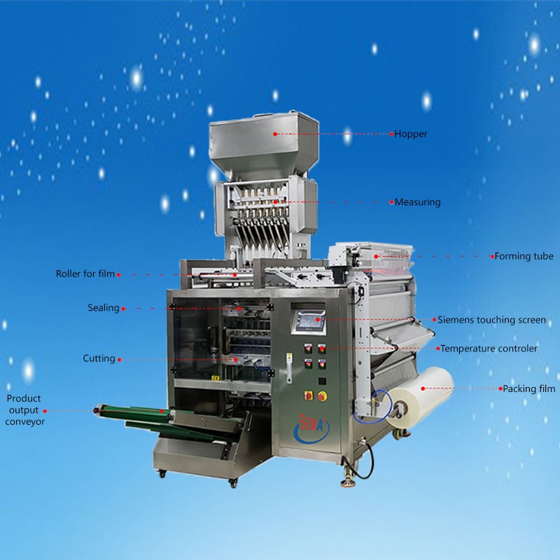 High quality multilane 2 4 6 8 lanes powder granule sachet packing machine