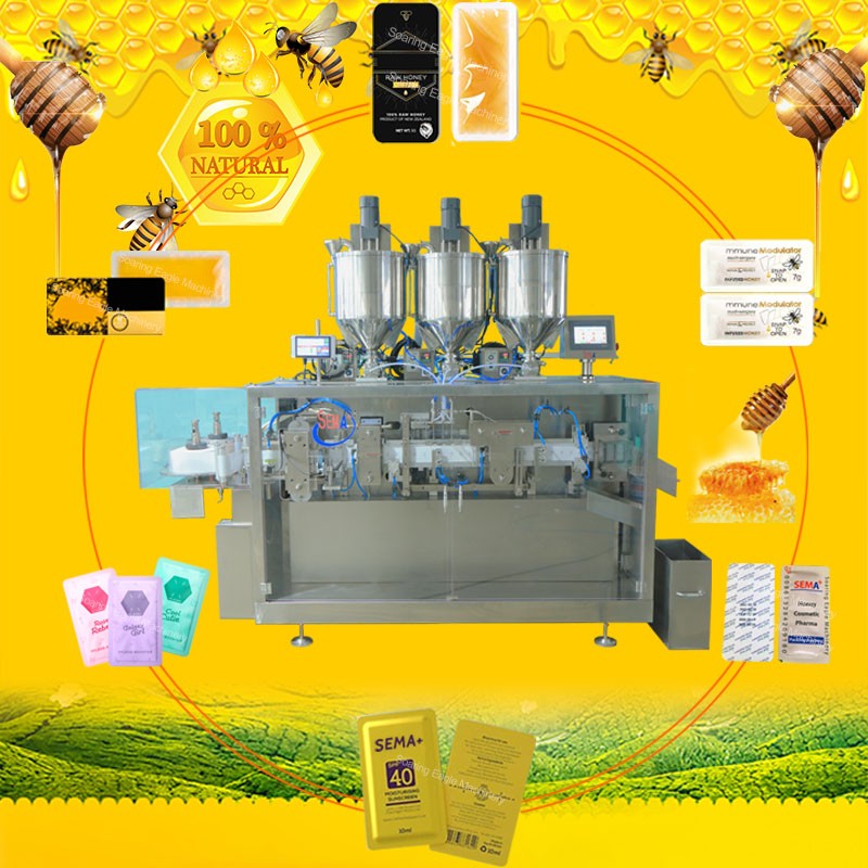 Honey folding snap liquid easy open packing machine with date number