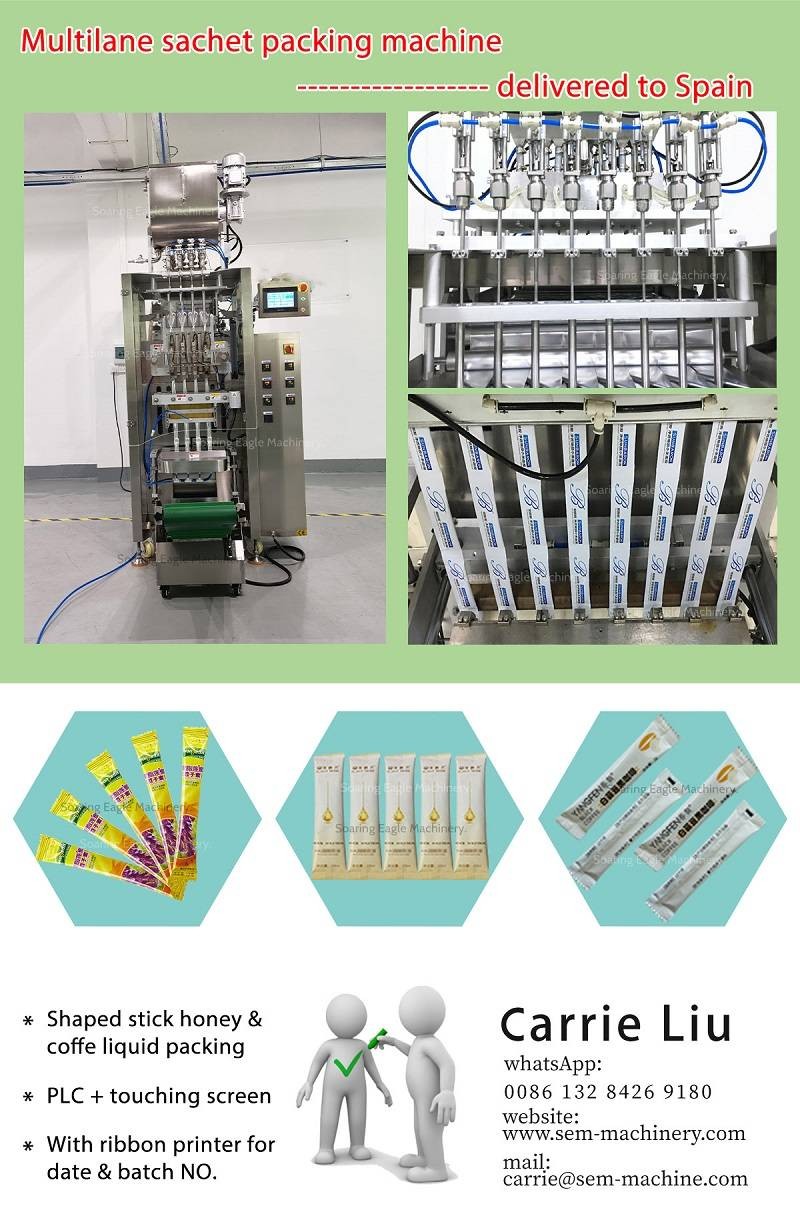 Multilane sachet packing machine—— delivered to Spain