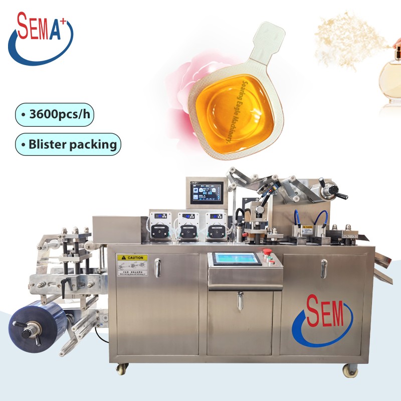 Aluminum plastic liquid perfume air freshener blister packing machine for Perfume and makeup