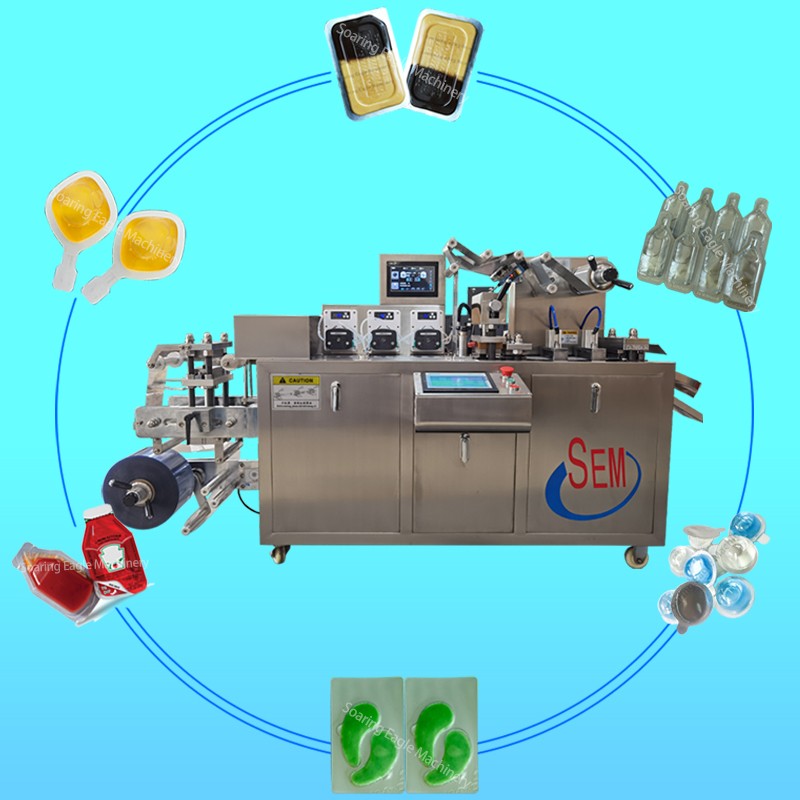 Automatic jam cream oil filling blister packaging machine with peristaltic pump