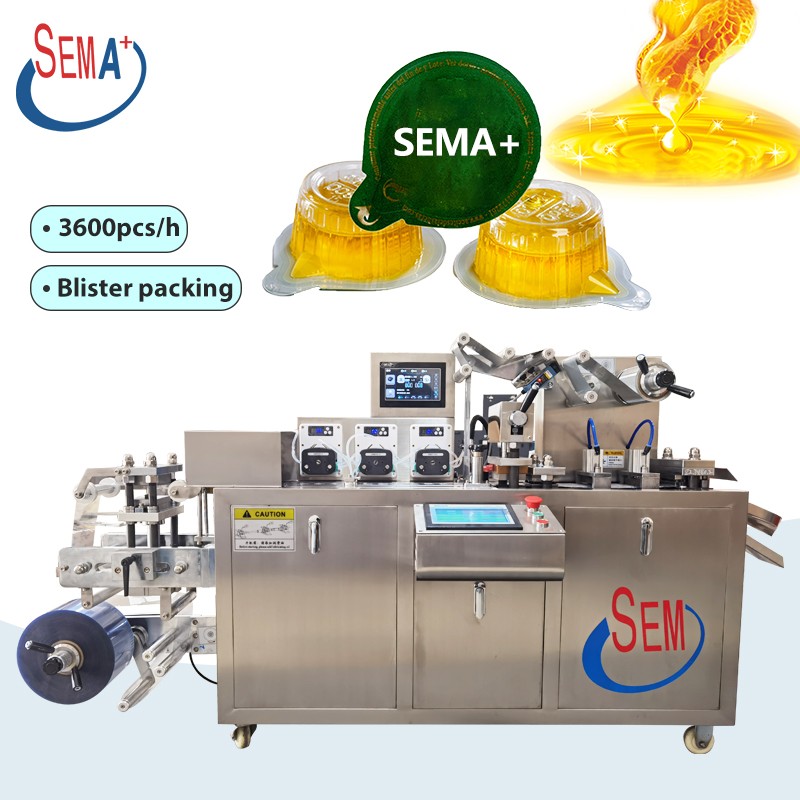 Automatic jam cream oil filling blister packaging machine with peristaltic pump