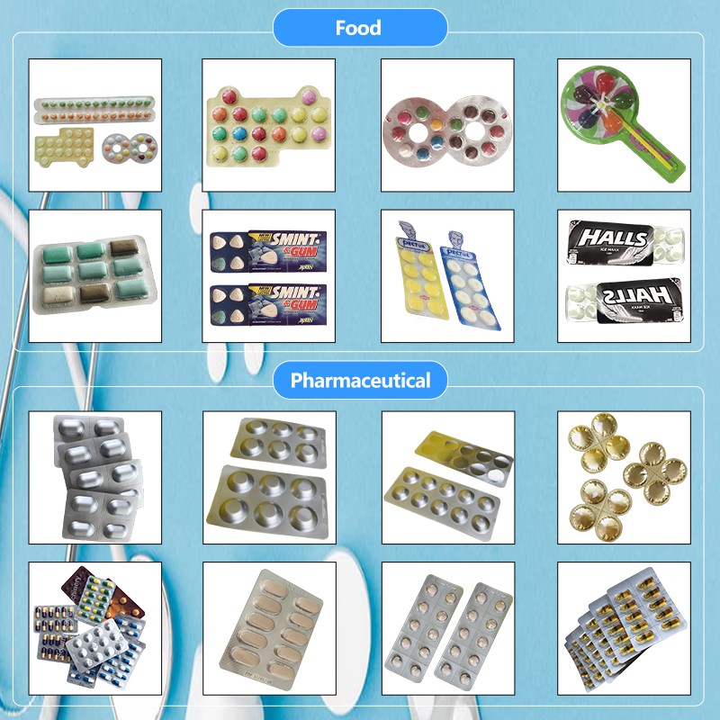 High speed fully automatic flat plate capsule pills candy filling sealing packaging tablet blister packing machine