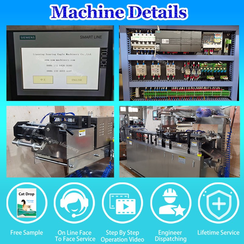 Automatic blister pet drops liquid medicine blister packing packaging machine
