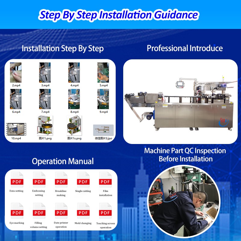 Automatic blister pet drops liquid medicine blister packing packaging machine