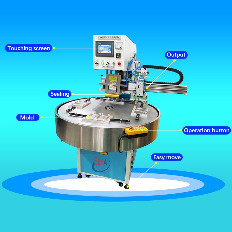 Pet drop sealing  semi automatic round plate blister packaging machine