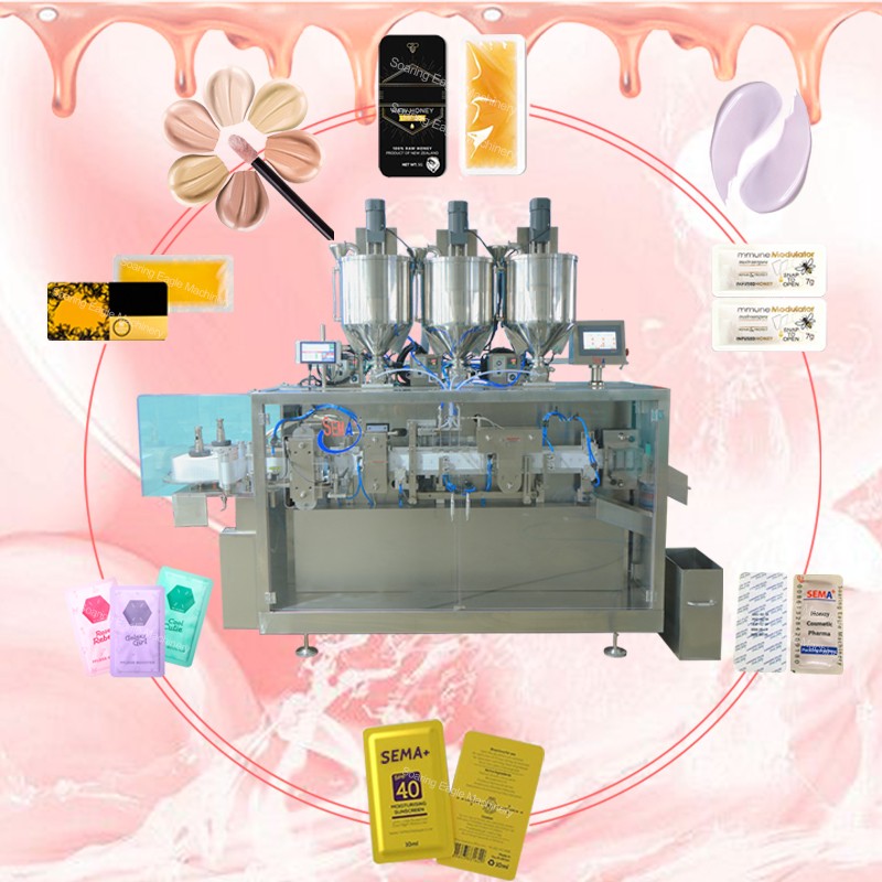 10g 14ml cosmetic cream easy open card type snap sachet ampoule mono dose blister packing machine