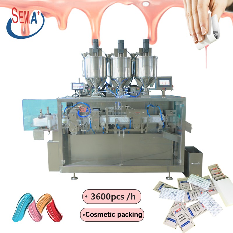 10g 14ml cosmetic cream easy open card type snap sachet ampoule mono dose blister packing machine