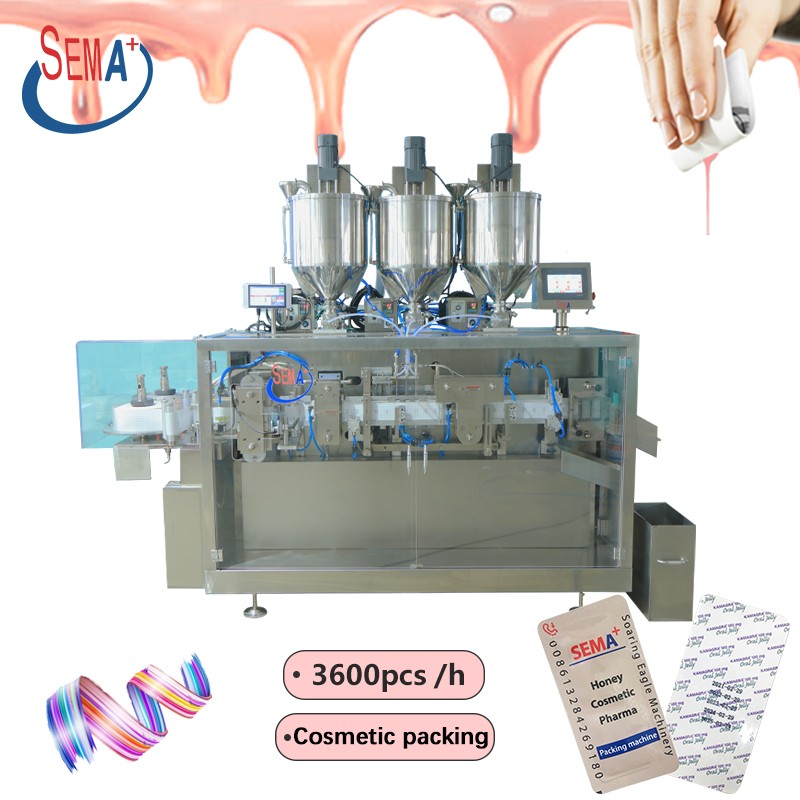 10g 14ml cosmetic cream easy open card type snap sachet ampoule mono dose blister packing machine