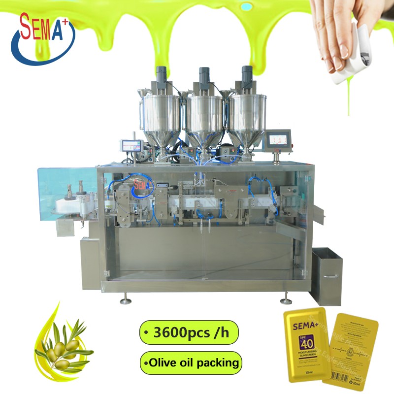 Automatic jelly olive oil easy open sachet packing machine