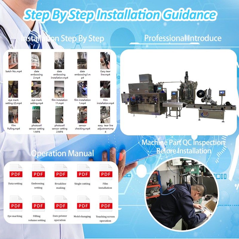 Automatic plastic ampoule filling machine with automatic weighing labeling and cartoning auxiliary equipment packaging line