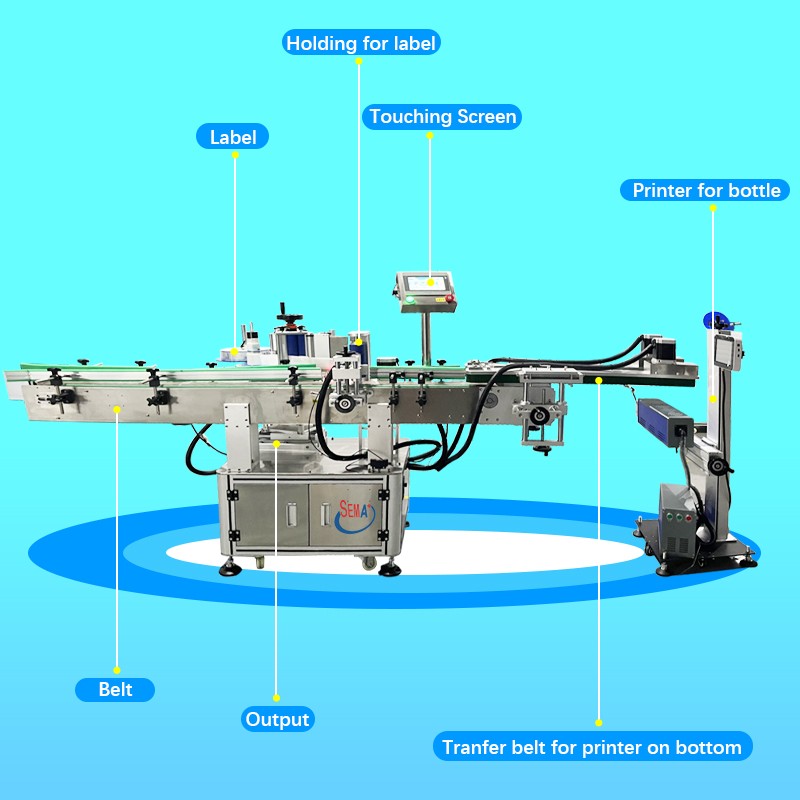 Full Automatic drinks cosmetic liquid capsule medicine bottle labeling machine