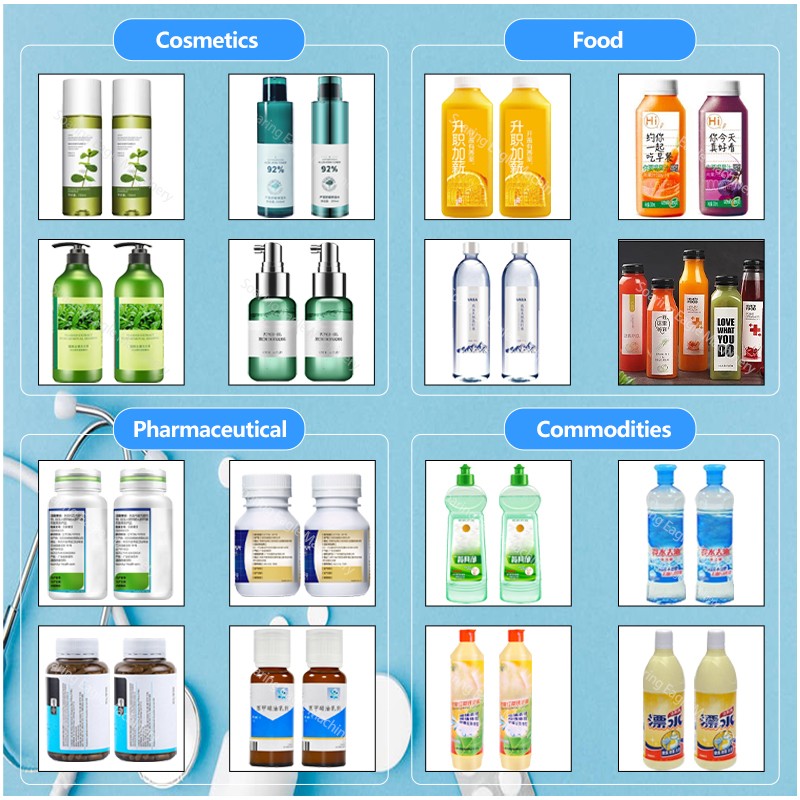Full Automatic drinks cosmetic liquid capsule medicine bottle labeling machine