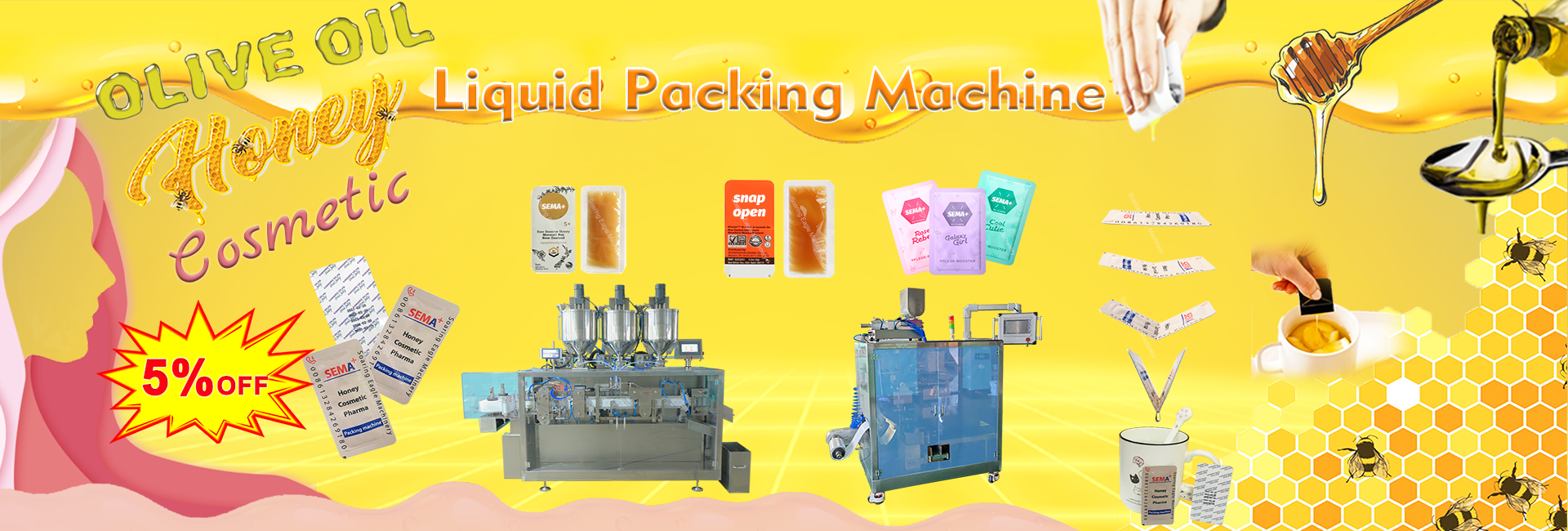 Card Type Easy Open Snap Sachet Packing Machine