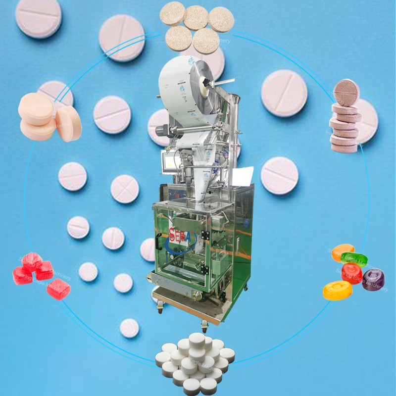 Automatic vertical sachet tablet capsule pill packing packaging machine