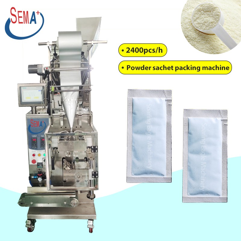 High speed milk coffee powder 4 side sealing sachet packing machine