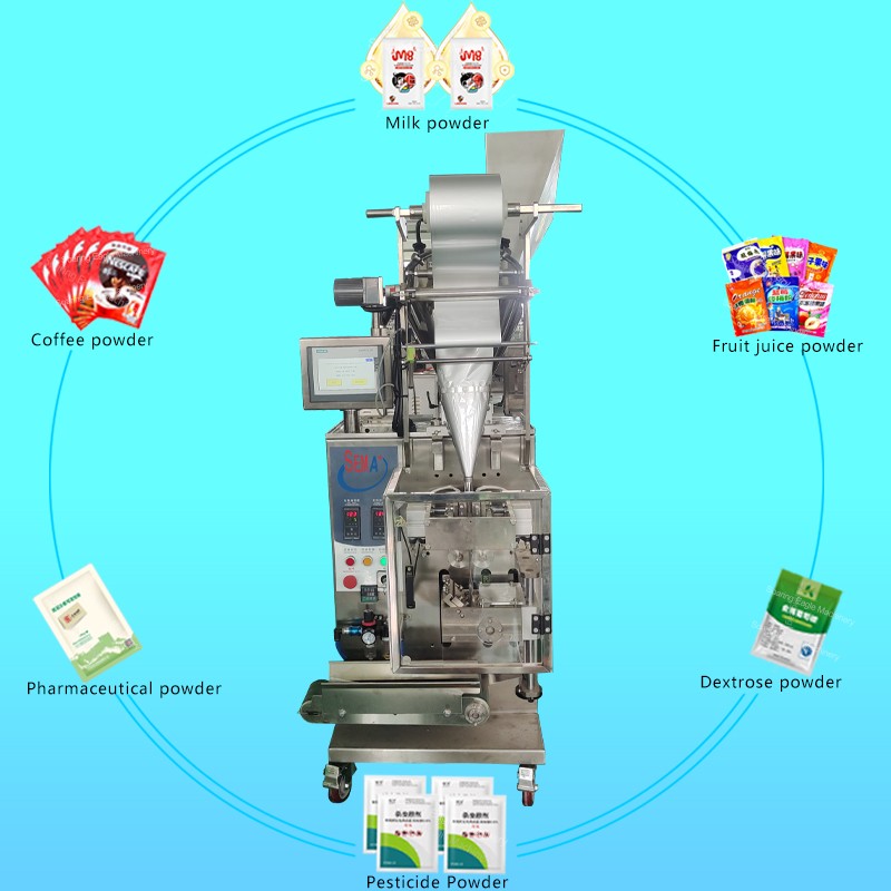 High speed milk coffee powder 4 side sealing sachet packing machine