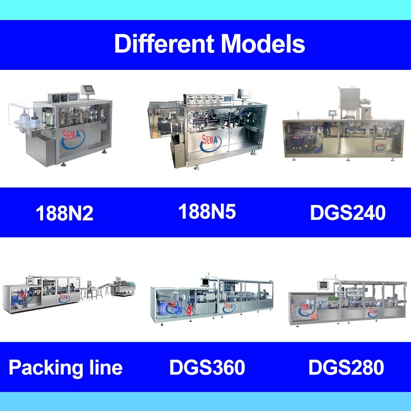 DGS240 pharmaceutical cosmetic cream honey food liquid forming filling sealing packing machine 