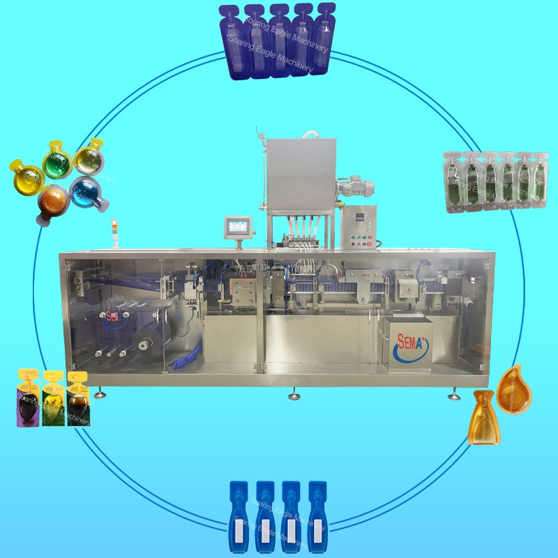 DGS240 pharmaceutical cosmetic cream honey food liquid forming filling sealing packing machine 
