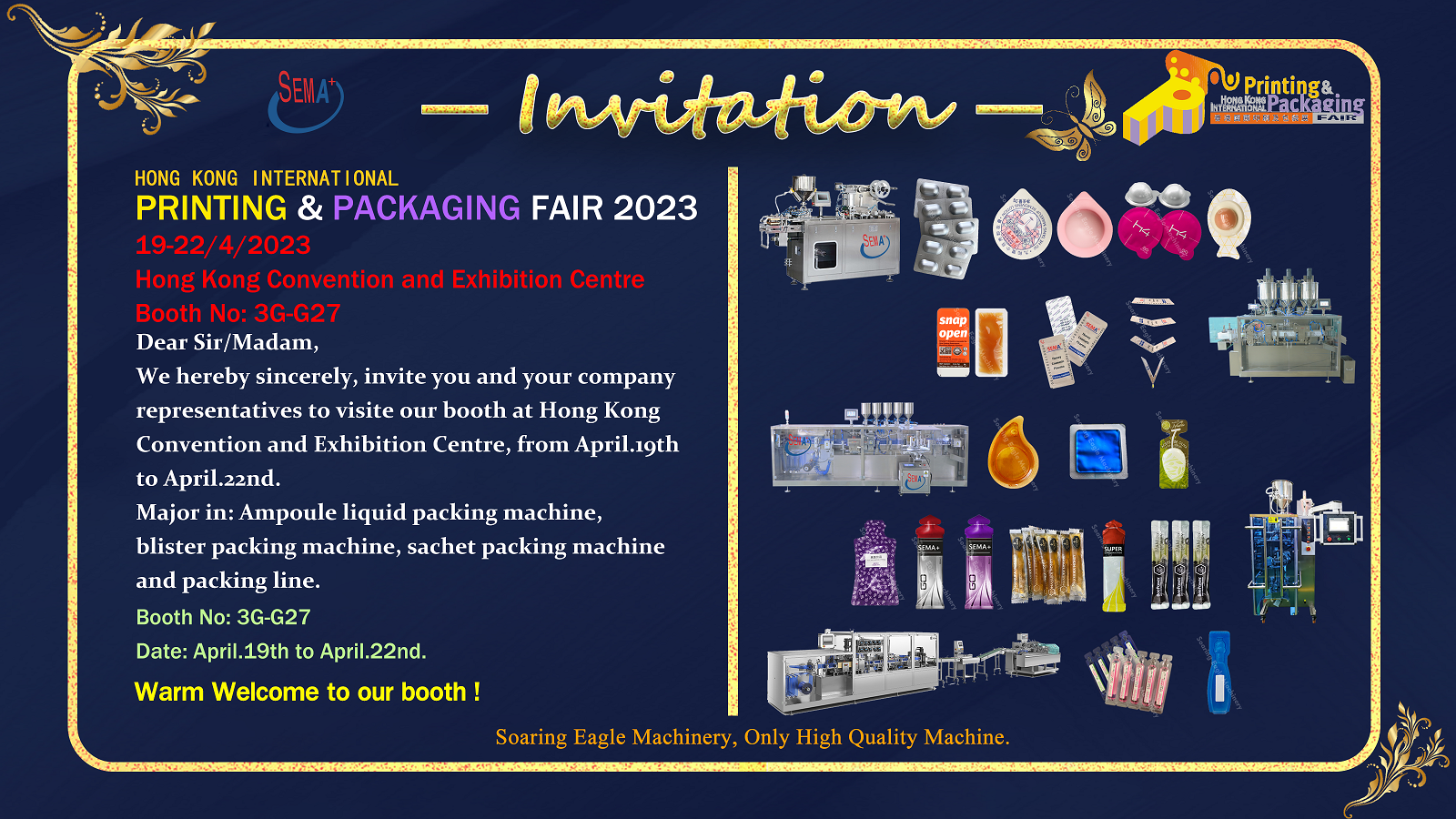 The invitation of Hong Kong International Printing and Packing Fair 2023