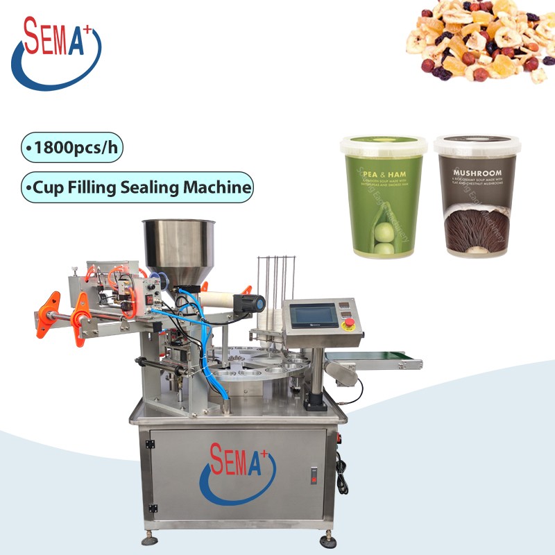 Rotating Cup Sealing Machine Ice Cream Yogurt honey Cup Filling Sealing Machine