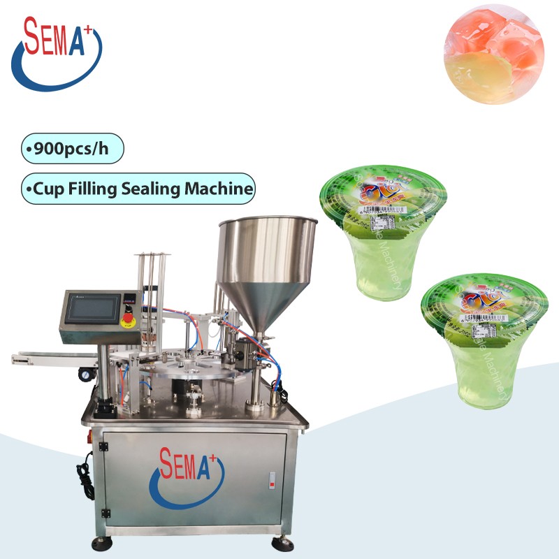 Automatic rotary jelly yoghurt cup filling and closing machine yogurt filling and sealing machine