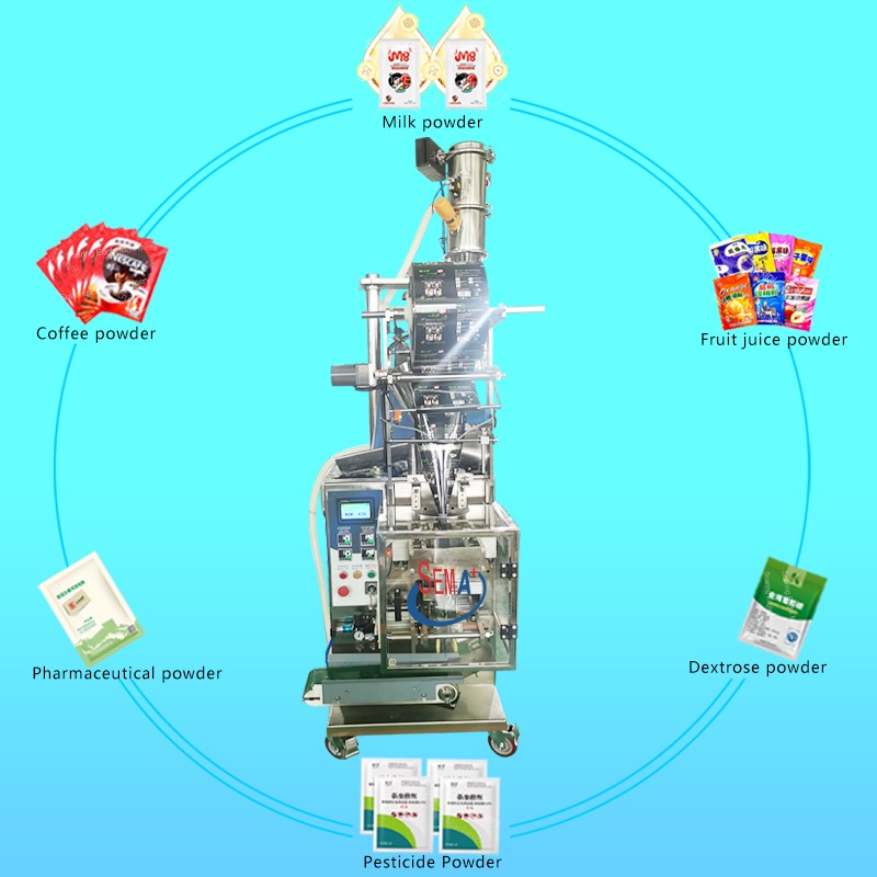 Cheap price popular 10g soluble powder pesticide powder granule three side four side seal sachet packing machine