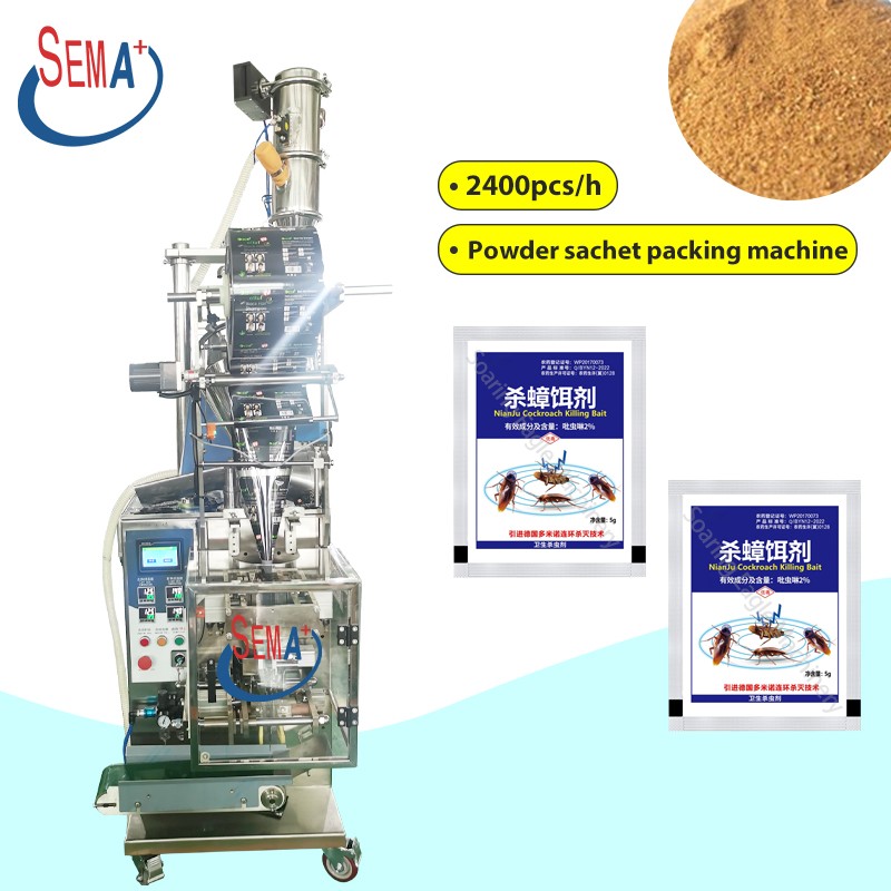 Cheap price popular 10g soluble powder pesticide powder granule three side four side seal sachet packing machine