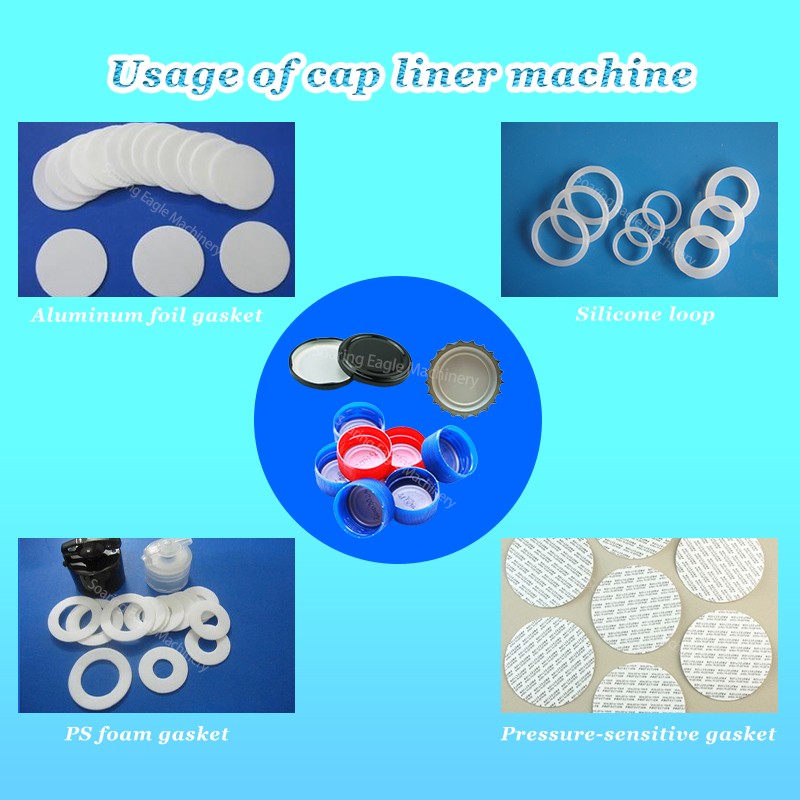 Completely automatic gasket plastic bottle lid cover wadding liner inserting cap lining machine