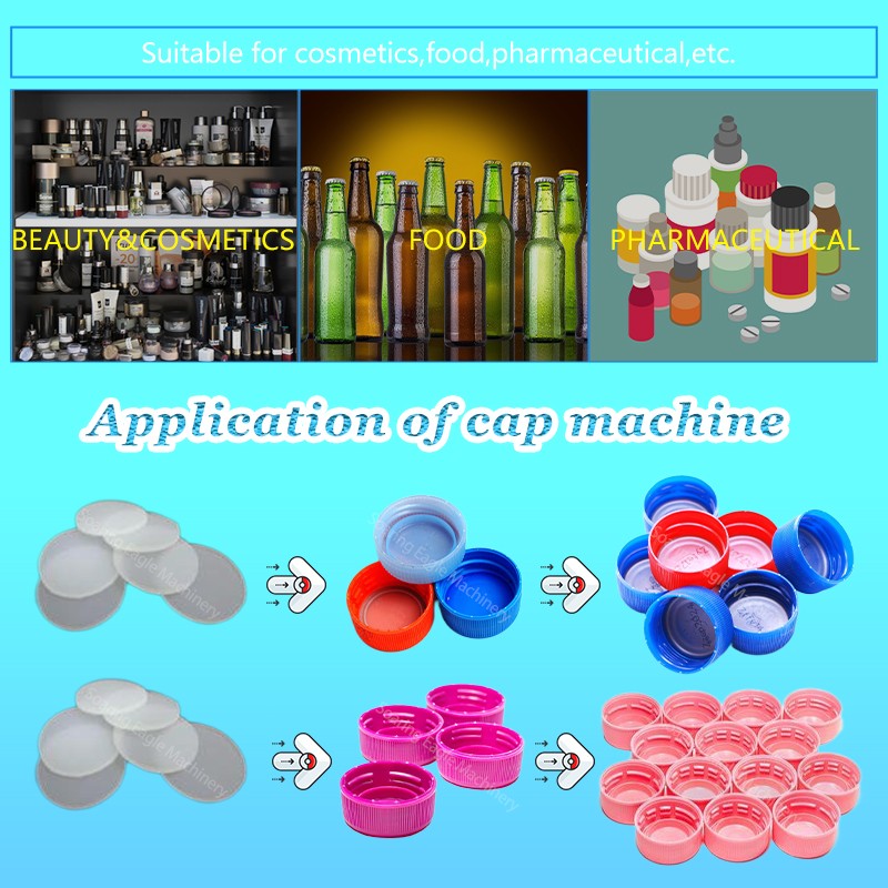 Plastic cap wadding machine cap lining machine