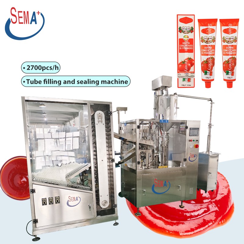 Full automatic ointment oil hand cream cosmetics tube filling and sealing machine aluminium plastic tube filler and sealer