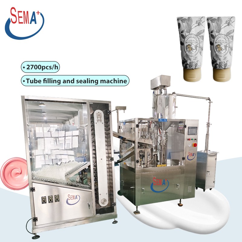 Full automatic small body butter shop oil ketchup filling machine ointment cream sauce soft tube filling and sealing machine