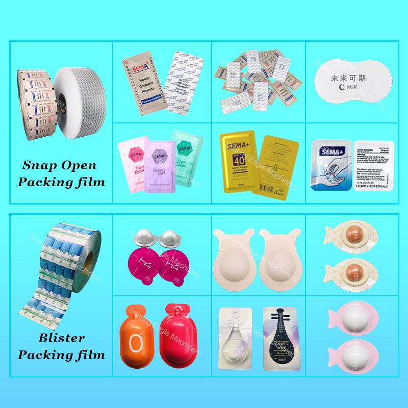 Plastic Packaging Roll Film Metalized snap sachet blister easy open packing Film