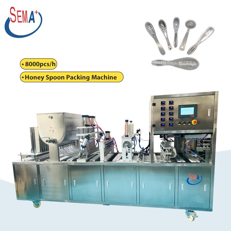 Automatic Linear Continuous Honey Spoon Packing Machine Honey Spoon Filling Sealing Machine
