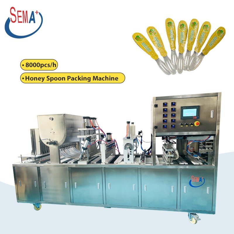 Automatic Linear Continuous Honey Spoon Packing Machine Honey Spoon Filling Sealing Machine