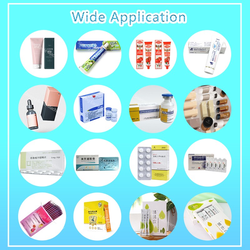 Horizontal Hot Glue Pharma Carton Medicine Cartoning Machine blister plate carton box packing machine