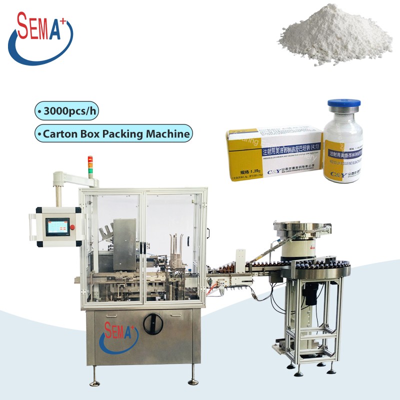 Small Multi Size Vertical Type Rotary Automatic Cans Bottle Box Ampoule Packing Cartoning Carton Sealing Machine