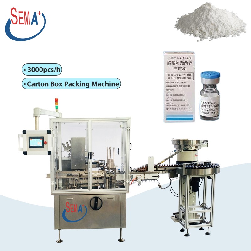 Small Multi Size Vertical Type Rotary Automatic Cans Bottle Box Ampoule Packing Cartoning Carton Sealing Machine