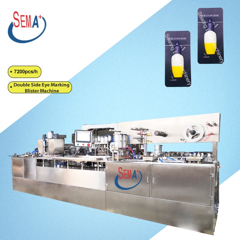 Automatic Cream Liquid Cosmetic Emulsion Filling sealing double eye mark Blister Packing Machine