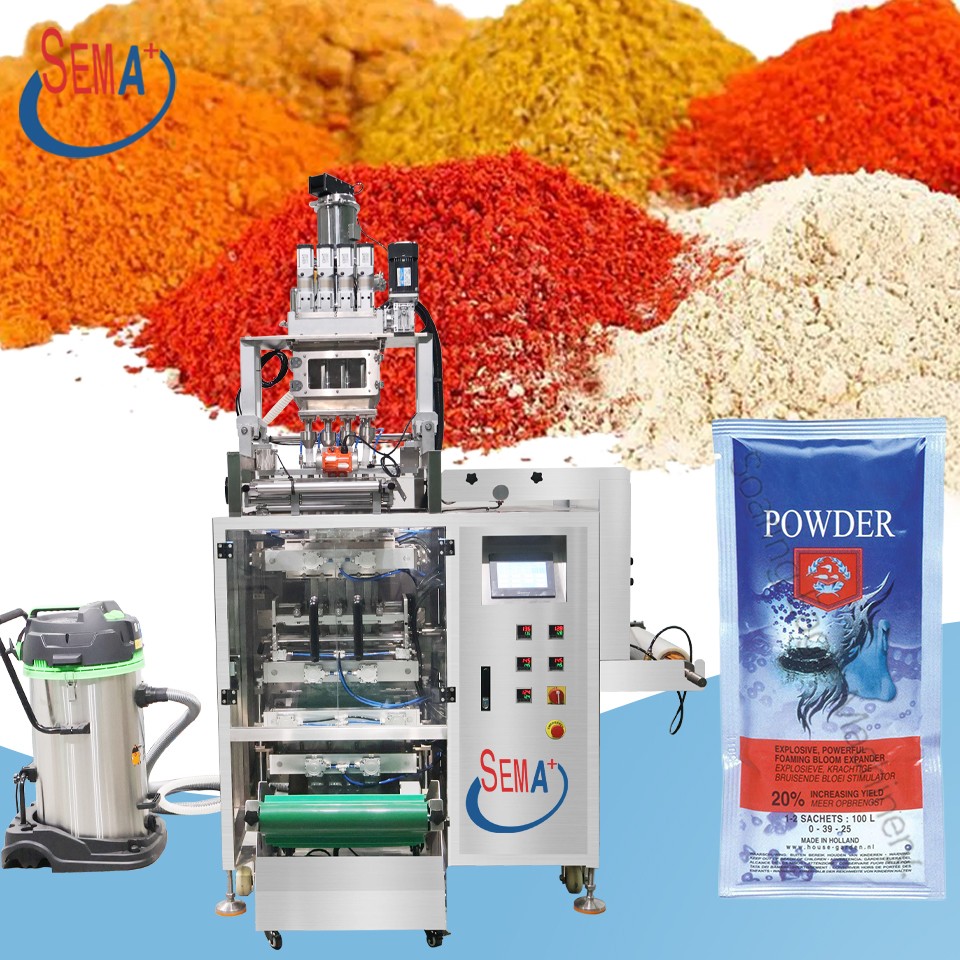1-5 Grams 4/6/8/10 lanes multilanes powder granule sachet packaging machine with vacuum uploading pump