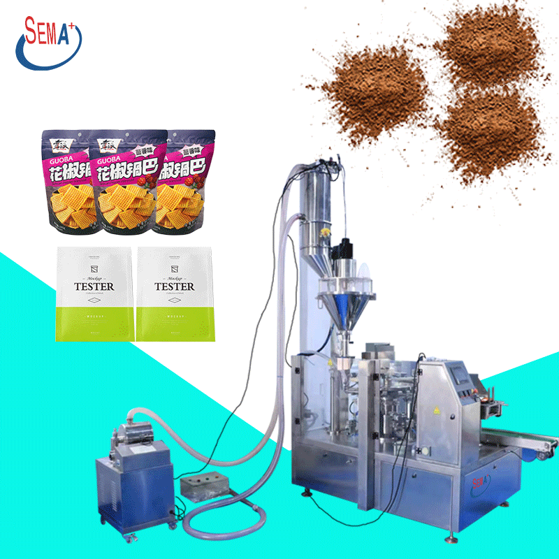 Multifunction Rotary premade Pouch Sachet Vacuum Coffee Brick Bag Protein Powder Packaging Doypack Packing Machine