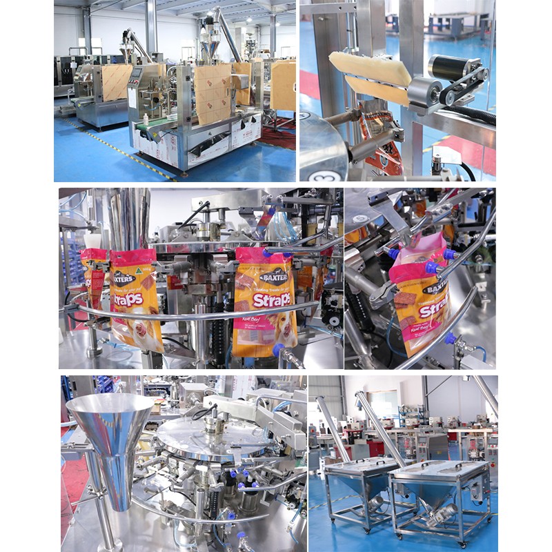 Multifunction Rotary premade Pouch Sachet Vacuum Coffee Brick Bag Protein Powder Packaging Doypack Packing Machine