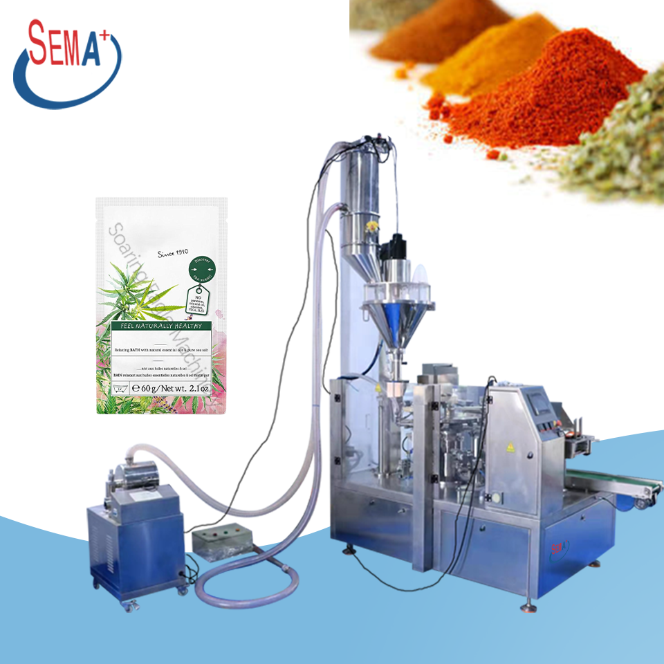 Multifunction Rotary premade Pouch Sachet Vacuum Coffee Brick Bag Protein Powder Packaging Doypack Packing Machine