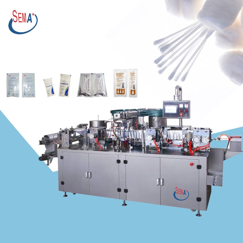 2023 Hot Selling Automatic Swab Pad counting and sachet packing machine cotton sheet packaging machine