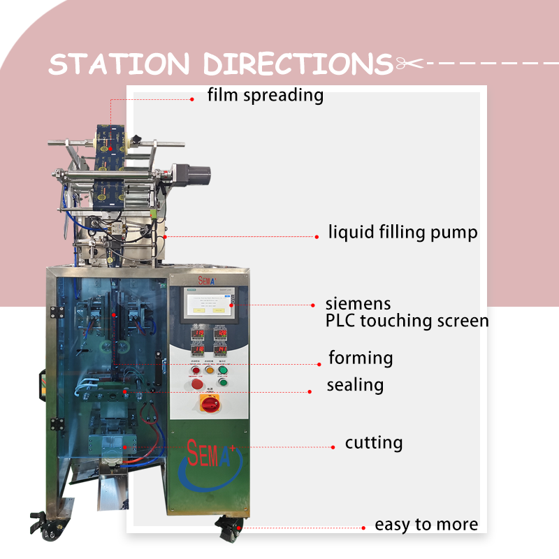 Automatic round corner honey syrup ketchup sauce cream sealing filling 10ml 100ml sachet packing machine