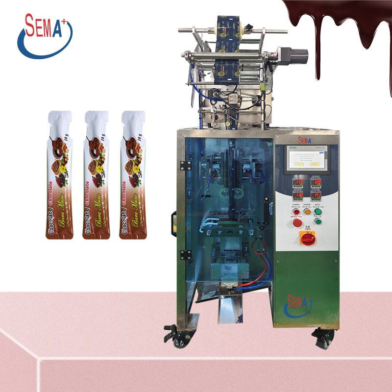 Automatic round corner honey syrup ketchup sauce cream sealing filling 10ml 100ml sachet packing machine