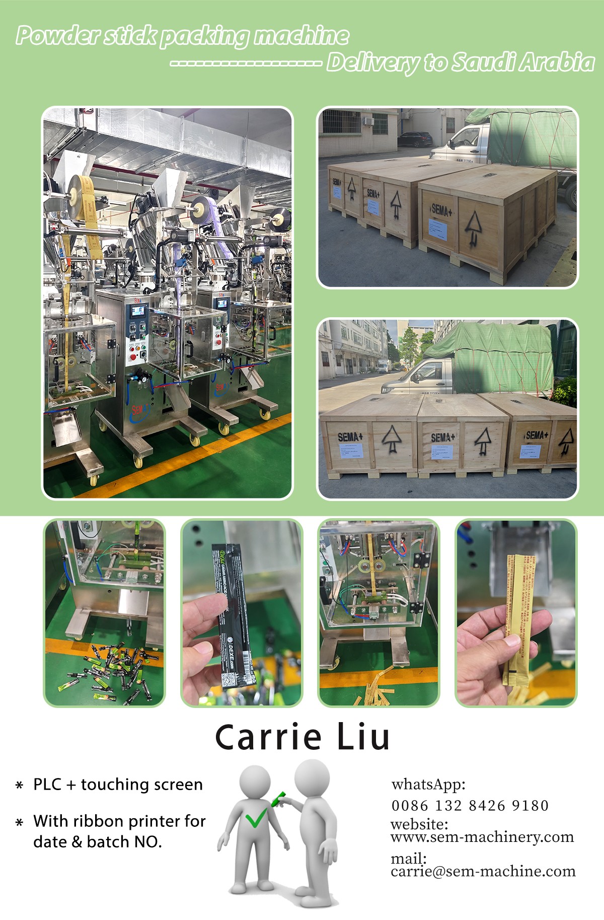 Automatic 3 sets of sachet packing machine