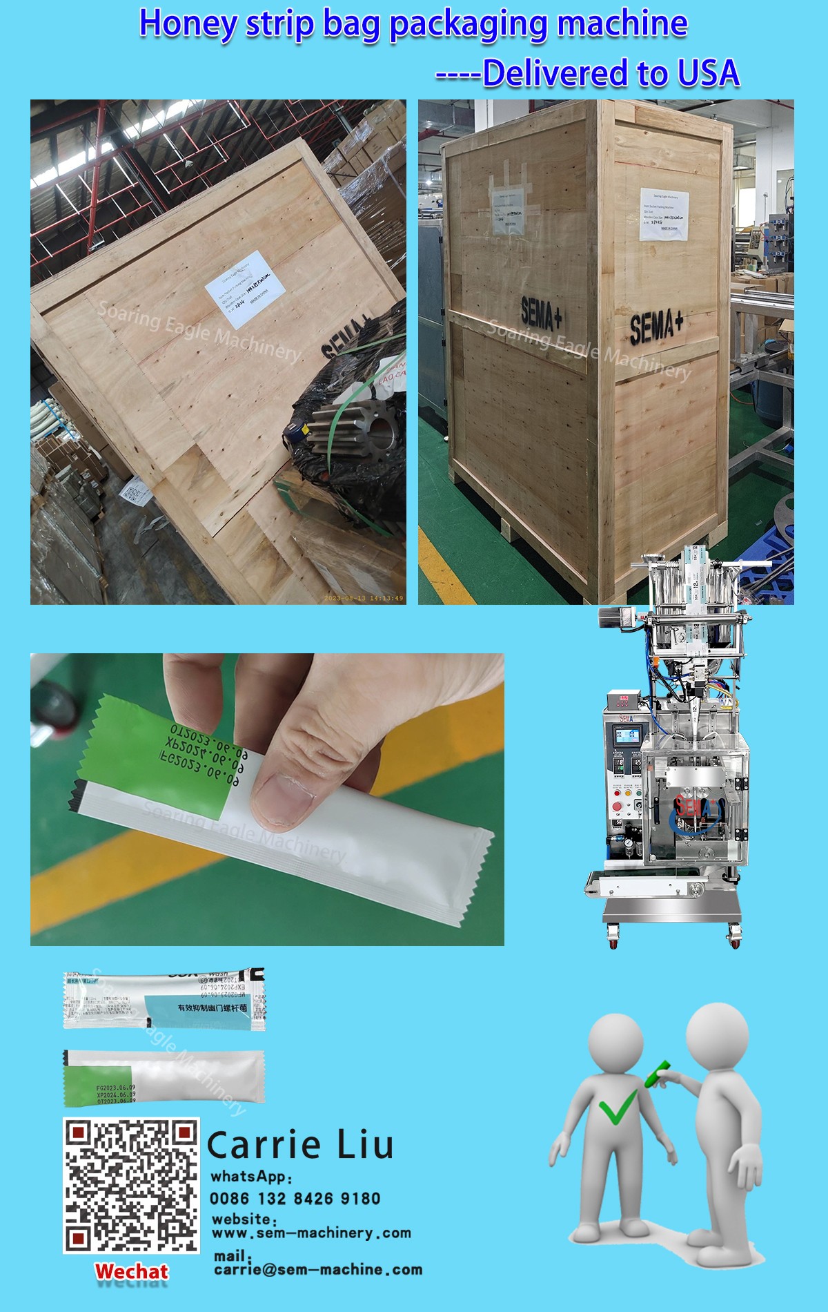 Sachet Packing Machine Deliver to USA 