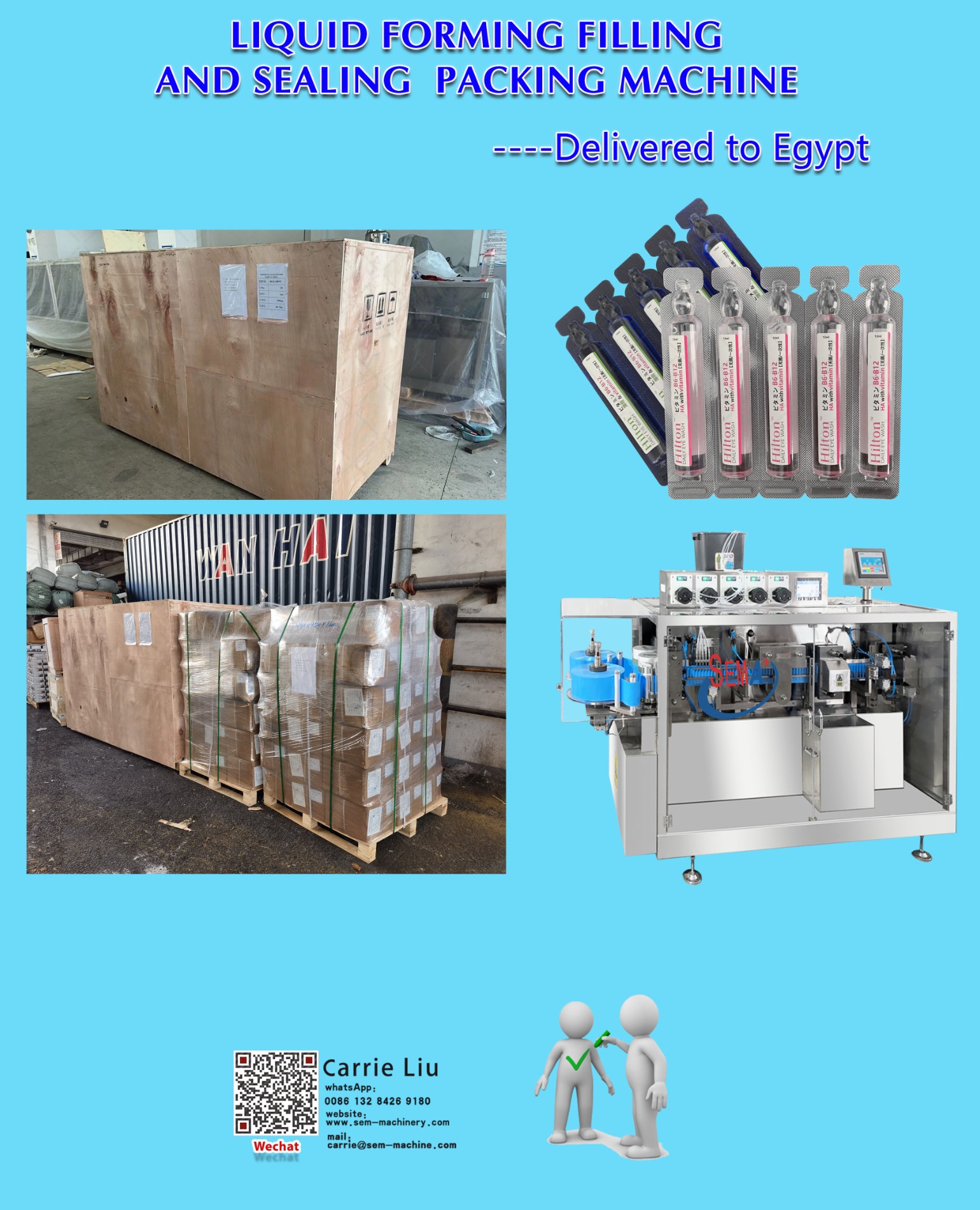 Liquid forming filling and sealing packing machine-Delivered to Egypt