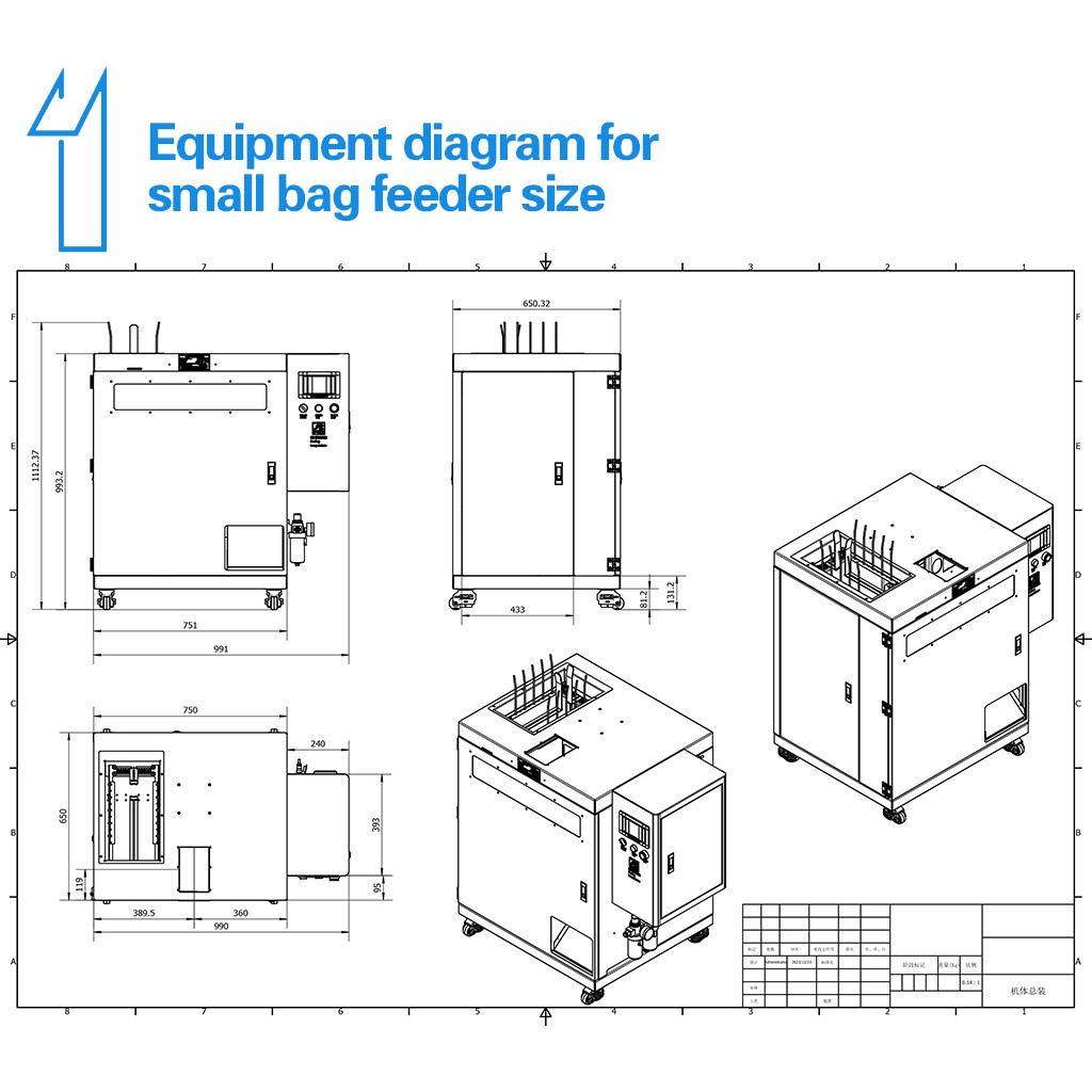 Manual feeding horizontal food product hardware accessories to bag type multifunctional packaging machine